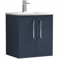 Nuie Arno Wall Hung 2-Door Vanity Unit With Basin-4 500mm Wide - Electric Blue 13 Nuie Arno Wall Hung 2-Door Vanity Unit With Basin-4 500mm Wide - Electric Blue -HEATANDPLUMB Sales nuie arno vanity unit arn1721g