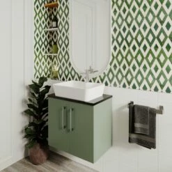 Nuie Arno Wall Hung 2-Door Vanity Unit With Sparkling Black Worktop 600mm Wide - Gloss White -HEATANDPLUMB Sales nuie arno vanity unit arn1723lbg 5 3