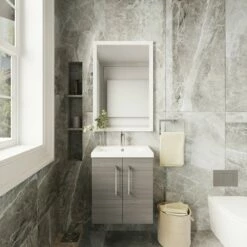 Nuie Arno Wall Hung 2-Door Vanity Unit With Basin-4 500mm Wide - Solace Oak Woodgrain 13 Nuie Arno Wall Hung 2-Door Vanity Unit With Basin-4 500mm Wide - Solace Oak Woodgrain -HEATANDPLUMB Sales nuie arno vanity unit arn2521a 2 1