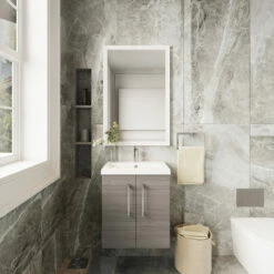 Nuie Arno Wall Hung 2-Door Vanity Unit With Basin-1 500mm Wide - Solace Oak Woodgrain 12 Nuie Arno Wall Hung 2-Door Vanity Unit With Basin-1 500mm Wide - Solace Oak Woodgrain -HEATANDPLUMB Sales nuie arno vanity unit arn2521a 2