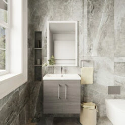 Nuie Arno Wall Hung 2-Door Vanity Unit With Basin-3 600mm Wide - Solace Oak Woodgrain 9 Nuie Arno Wall Hung 2-Door Vanity Unit With Basin-3 600mm Wide - Solace Oak Woodgrain -HEATANDPLUMB Sales nuie arno vanity unit arn2523a 2