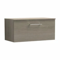 Nuie Arno Wall Hung 1-Drawer Vanity Unit With Worktop 800mm Wide - Solace Oak Woodgrain 14 Nuie Arno Wall Hung 1-Drawer Vanity Unit With Worktop 800mm Wide - Solace Oak Woodgrain -HEATANDPLUMB Sales nuie arno vanity unit arn2525w 3