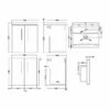 Nuie Arno Wall Hung 2-Door Vanity Unit With Basin-1 500mm Wide - Satin Reed Green -HEATANDPLUMB Sales nuie arno vanity unit arn521a 2 4