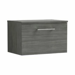 Nuie Arno Wall Hung 1-Drawer Vanity Unit With Worktop 600mm Wide - Anthracite Woodgrain 19 Nuie Arno Wall Hung 1-Drawer Vanity Unit With Worktop 600mm Wide - Anthracite Woodgrain -HEATANDPLUMB Sales nuie arno vanity unit arn522w 4