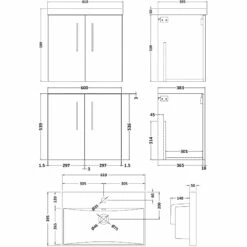Nuie Arno Wall Hung 2-Door Vanity Unit With Basin-3 600mm Wide - Solace Oak Woodgrain 11 Nuie Arno Wall Hung 2-Door Vanity Unit With Basin-3 600mm Wide - Solace Oak Woodgrain -HEATANDPLUMB Sales nuie arno vanity unit arn523d 1