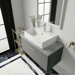 Nuie Arno Wall Hung 1-Drawer Vanity Unit With Bellato Grey Worktop 800mm Wide - Solace Oak Woodgrain 11 Nuie Arno Wall Hung 1-Drawer Vanity Unit With Bellato Grey Worktop 800mm Wide - Solace Oak Woodgrain -HEATANDPLUMB Sales nuie arno vanity unit arn525lbg 4 2