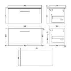 Nuie Arno Wall Hung 1-Drawer Vanity Unit With Worktop 800mm Wide - Solace Oak Woodgrain 11 Nuie Arno Wall Hung 1-Drawer Vanity Unit With Worktop 800mm Wide - Solace Oak Woodgrain -HEATANDPLUMB Sales nuie arno vanity unit arn525w 3