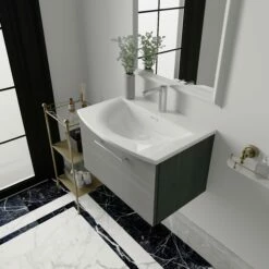 Nuie Arno Wall Hung 1-Drawer Vanity Unit With Basin-4 600mm Wide - Electric Blue -HEATANDPLUMB Sales nuie arno vanity unit arn622g 1 2