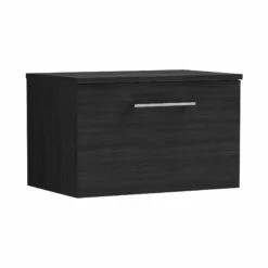 Nuie Arno Wall Hung 1-Drawer Vanity Unit With Worktop 600mm Wide - Black Woodgrain 18 Nuie Arno Wall Hung 1-Drawer Vanity Unit With Worktop 600mm Wide - Black Woodgrain -HEATANDPLUMB Sales nuie arno vanity unit arn622w 4