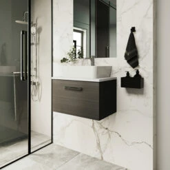 Nuie Arno Wall Hung 1-Drawer Vanity Unit With Worktop 600mm Wide - Anthracite Woodgrain 12 Nuie Arno Wall Hung 1-Drawer Vanity Unit With Worktop 600mm Wide - Anthracite Woodgrain -HEATANDPLUMB Sales nuie arno vanity unit pmarwh1drvuw6 27