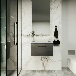 Nuie Arno Wall Hung 1-Drawer Vanity Unit With Worktop 600mm Wide - Gloss White 12 Nuie Arno Wall Hung 1-Drawer Vanity Unit With Worktop 600mm Wide - Gloss White -HEATANDPLUMB Sales nuie arno vanity unit pmarwh1drvuw6 29 1