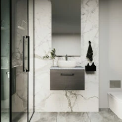 Nuie Arno Wall Hung 1-Drawer Vanity Unit With Worktop 600mm Wide - Anthracite Woodgrain 15 Nuie Arno Wall Hung 1-Drawer Vanity Unit With Worktop 600mm Wide - Anthracite Woodgrain -HEATANDPLUMB Sales nuie arno vanity unit pmarwh1drvuw6 35