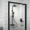 Nuie Arvan Round Thermostatic Bar Mixer Shower With Shower Kit And Fixed Head - Matt Black 1 Nuie Arvan Round Thermostatic Bar Mixer Shower With Shower Kit And Fixed Head - Matt Black -HEATANDPLUMB Sales nuie arvan complete mixer shower jty475 1