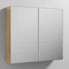 Nuie Athena Mirrored Cabinet (50/50) 800mm Wide - Natural Oak 1 Nuie Athena Mirrored Cabinet (50/50) 800mm Wide - Natural Oak -HEATANDPLUMB Sales nuie athena bathroom cabinet off319