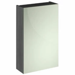 Nuie Athena 1-Door Mirrored Bathroom Cabinet 715mm H X 450mm W - Anthracite Woodgrain -HEATANDPLUMB Sales nuie athena bathroom cabinet off516 2