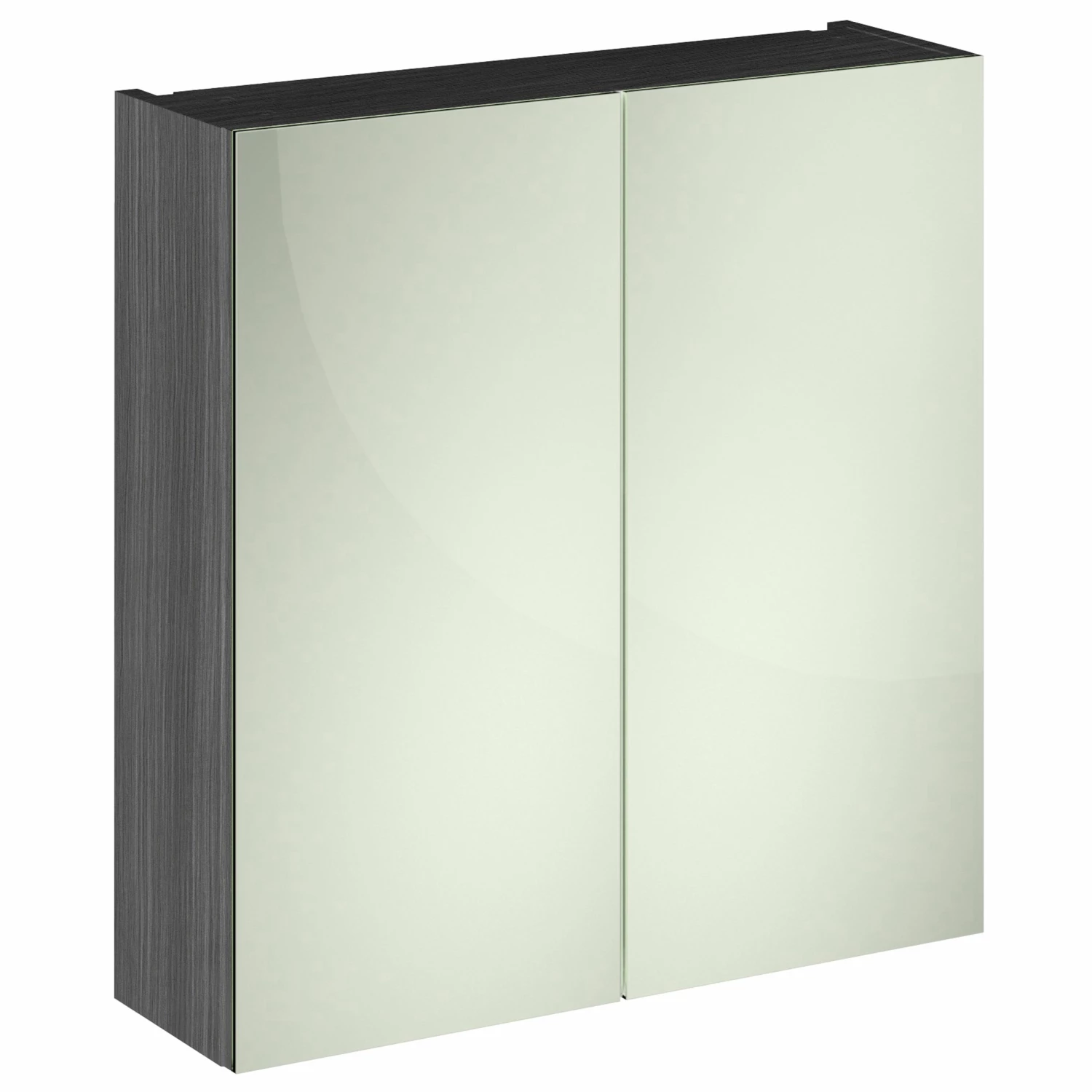 Nuie Athena Mirrored Cabinet (50/50) 800mm Wide - Anthracite Woodgrain 4 Nuie Athena Mirrored Cabinet (50/50) 800mm Wide - Anthracite Woodgrain - Image 2
