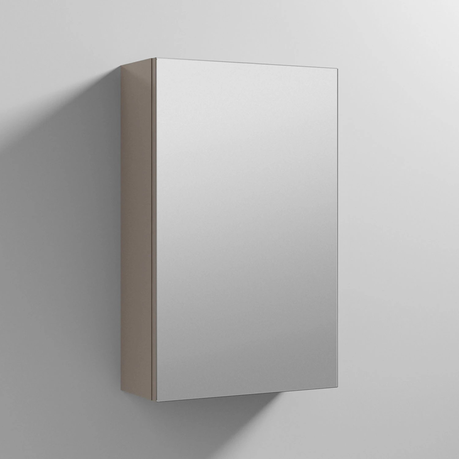 Nuie Athena 1-Door Mirrored Bathroom Cabinet 715mm H X 450mm W - Stone Grey 4 Nuie Athena 1-Door Mirrored Bathroom Cabinet 715mm H X 450mm W - Stone Grey - Image 2