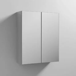 Nuie Athena Mirrored Cabinet (50/50) 600mm Wide - Gloss Grey Mist 7 Nuie Athena Mirrored Cabinet (50/50) 600mm Wide - Gloss Grey Mist -HEATANDPLUMB Sales nuie athena bathroom cabinet pmatmc6