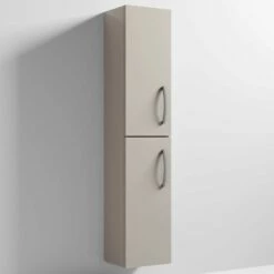 Nuie Athena Wall Hung 2-Door Tall Unit 300mm Wide - Stone Grey 9 Nuie Athena Wall Hung 2-Door Tall Unit 300mm Wide - Stone Grey -HEATANDPLUMB Sales nuie athena bathroom furniture moc562