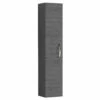 Nuie Athena Wall Hung 1-Door Tall Unit 300mm Wide - Anthracite Woodgrain
