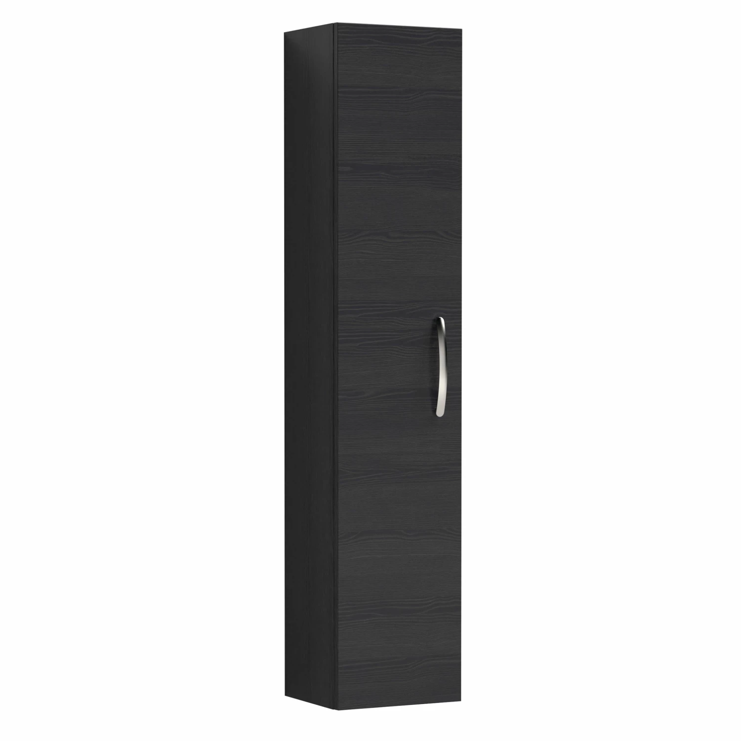 Nuie Athena Wall Hung 1-Door Tall Unit 300mm Wide - Charcoal Black 4 Nuie Athena Wall Hung 1-Door Tall Unit 300mm Wide - Charcoal Black - Image 2
