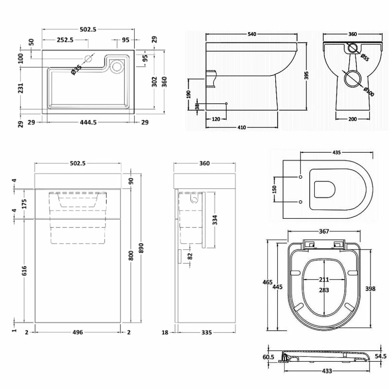 Nuie Athena Toilet And Basin Combination Unit - Soft Close Seat 5 Nuie Athena Toilet And Basin Combination Unit - Soft Close Seat - Image 3