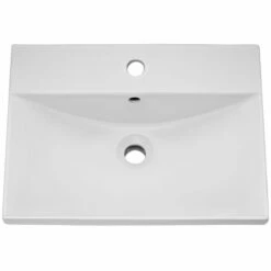 Nuie Athena Wall Hung 1-Drawer Vanity Unit With Basin-3 500mm Wide - Gloss White -HEATANDPLUMB Sales nuie athena vanity unit ath004d 2