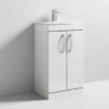 Nuie Athena Floor Standing 2-Door Vanity Unit With Basin-4 500mm Wide - Gloss White 2 Nuie Athena Floor Standing 2-Door Vanity Unit With Basin-4 500mm Wide - Gloss White -HEATANDPLUMB Sales nuie athena vanity unit ath006g 1