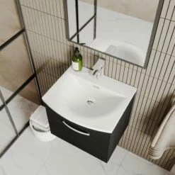 Nuie Athena Wall Hung 1-Drawer Vanity Unit With Basin-4 500mm Wide - Natural Oak 12 Nuie Athena Wall Hung 1-Drawer Vanity Unit With Basin-4 500mm Wide - Natural Oak -HEATANDPLUMB Sales nuie athena vanity unit ath012g 5 1