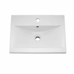 Nuie Athena Wall Hung 1-Drawer Vanity Unit With Basin-1 500mm Wide - Gloss Grey Mist -HEATANDPLUMB Sales nuie athena vanity unit ath021a 1 1