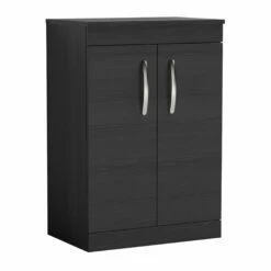 Nuie Athena Floor Standing 2-Door Vanity Unit And Worktop 600mm Wide - Charcoal Black 19 Nuie Athena Floor Standing 2-Door Vanity Unit And Worktop 600mm Wide - Charcoal Black -HEATANDPLUMB Sales nuie athena vanity unit ath026w 1