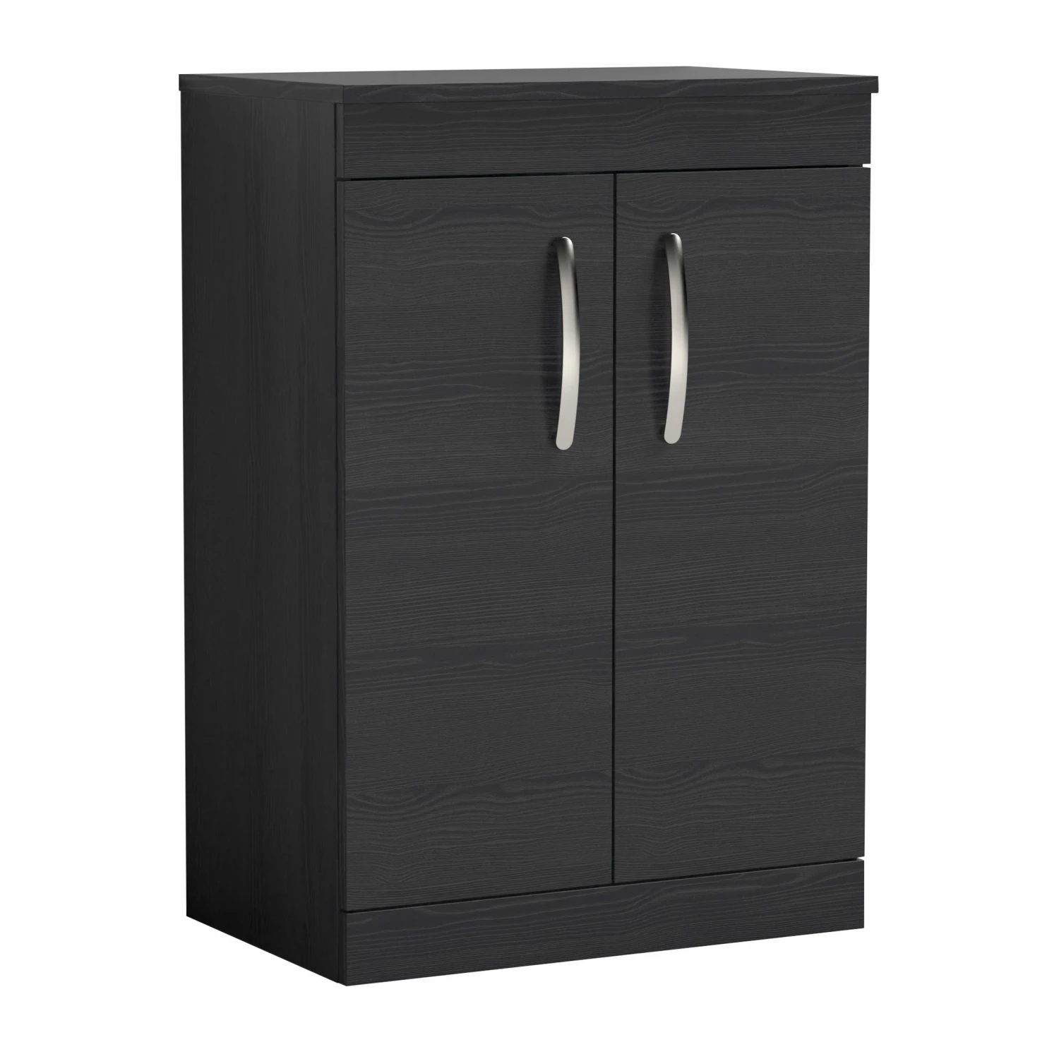 Nuie Athena Floor Standing 2-Door Vanity Unit And Worktop 600mm Wide - Charcoal Black 11 Nuie Athena Floor Standing 2-Door Vanity Unit And Worktop 600mm Wide - Charcoal Black - Image 9