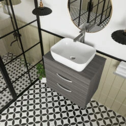 Nuie Athena Wall Hung 2-Drawer Vanity Unit And Worktop 600mm Wide - Gloss White 15 Nuie Athena Wall Hung 2-Drawer Vanity Unit And Worktop 600mm Wide - Gloss White -HEATANDPLUMB Sales nuie athena vanity unit ath046w 12