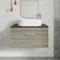 Nuie Athena Wall Hung 1-Drawer Vanity Unit And Worktop 800mm Wide - Gloss White 17 Nuie Athena Wall Hung 1-Drawer Vanity Unit And Worktop 800mm Wide - Gloss White -HEATANDPLUMB Sales nuie athena vanity unit ath057lsb 5 2