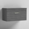 Nuie Athena Wall Hung 1-Drawer Vanity Unit And Worktop 800mm Wide - Anthracite Woodgrain 2 Nuie Athena Wall Hung 1-Drawer Vanity Unit And Worktop 800mm Wide - Anthracite Woodgrain -HEATANDPLUMB Sales nuie athena vanity unit ath060w 4