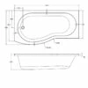 Nuie B-Shaped Shower Bath 1700mm X 735mm/900mm - Left Handed 2 Nuie B-Shaped Shower Bath 1700mm X 735mm/900mm - Left Handed -HEATANDPLUMB Sales nuie b shaped bath wbb1785l