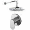 Nuie Binsey Round Manual Concealed Shower Valve With Fixed Head And Arm - Chrome 1 Nuie Binsey Round Manual Concealed Shower Valve With Fixed Head And Arm - Chrome -HEATANDPLUMB Sales nuie binsey complete mixer shower sbr07mv1