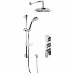 Nuie Binsey Triple Thermostatic Concealed Complete Mixer Shower - Chrome