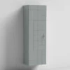 Nuie Blocks Wall Hung 1-Door Tall Storage Unit 400mm Wide - Satin Grey -HEATANDPLUMB Sales nuie blocks bathroom furniture mof261a
