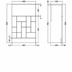Nuie Blocks Back To Wall WC Unit 500mm Wide - Satin White 11 Nuie Blocks Back To Wall WC Unit 500mm Wide - Satin White -HEATANDPLUMB Sales nuie blocks bathroom furniture mof342a 1