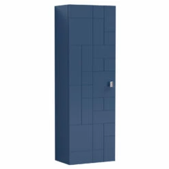 Nuie Blocks Wall Hung 1-Door Tall Storage Unit 400mm Wide - Satin Blue 9 Nuie Blocks Wall Hung 1-Door Tall Storage Unit 400mm Wide - Satin Blue -HEATANDPLUMB Sales nuie blocks bathroom furniture mof361a
