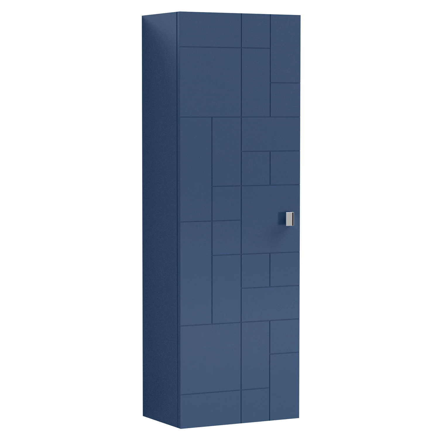 Nuie Blocks Wall Hung 1-Door Tall Storage Unit 400mm Wide - Satin Blue 6 Nuie Blocks Wall Hung 1-Door Tall Storage Unit 400mm Wide - Satin Blue - Image 4