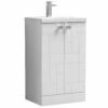 Nuie Blocks Floor Standing 2-Door Vanity Unit With Basin-1 500mm Wide - Satin White 2 Nuie Blocks Floor Standing 2-Door Vanity Unit With Basin-1 500mm Wide - Satin White -HEATANDPLUMB Sales nuie blocks vanity unit blo103a