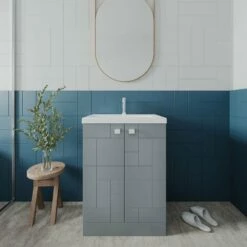 Nuie Blocks Floor Standing 2-Door Vanity Unit With Basin-4 500mm Wide - Satin Grey 10 Nuie Blocks Floor Standing 2-Door Vanity Unit With Basin-4 500mm Wide - Satin Grey -HEATANDPLUMB Sales nuie blocks vanity unit blo203a 3 1