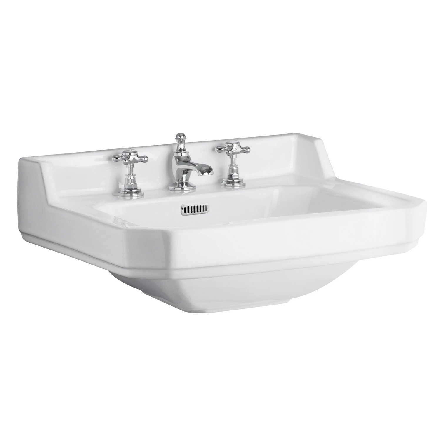 Nuie Carlton Basin With Washstand 560mm Wide - 3 Tap Hole 4 Nuie Carlton Basin With Washstand 560mm Wide - 3 Tap Hole - Image 2