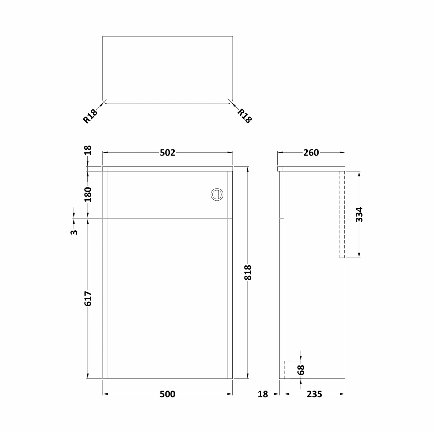 Nuie Classique Back To Wall WC Toilet Unit 500mm Wide - Satin White 4 Nuie Classique Back To Wall WC Toilet Unit 500mm Wide - Satin White - Image 2