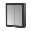 Nuie Classique 2-Door Mirrored Bathroom Cabinet 600mm Wide - Satin Anthracite 1 Nuie Classique 2-Door Mirrored Bathroom Cabinet 600mm Wide - Satin Anthracite -HEATANDPLUMB Sales nuie classique bathroom furniture cla1417