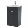 Nuie Classique Floor Standing 2-Door Vanity Unit With Basin-1 500mm Wide - Satin Anthracite 1 Nuie Classique Floor Standing 2-Door Vanity Unit With Basin-1 500mm Wide - Satin Anthracite -HEATANDPLUMB Sales nuie classique vanity unit clc1423d