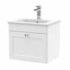 Nuie Classique Wall Hung 1-Drawer Vanity Unit With Basin-2 500mm Wide - Satin White -HEATANDPLUMB Sales nuie classique vanity unit clc191c