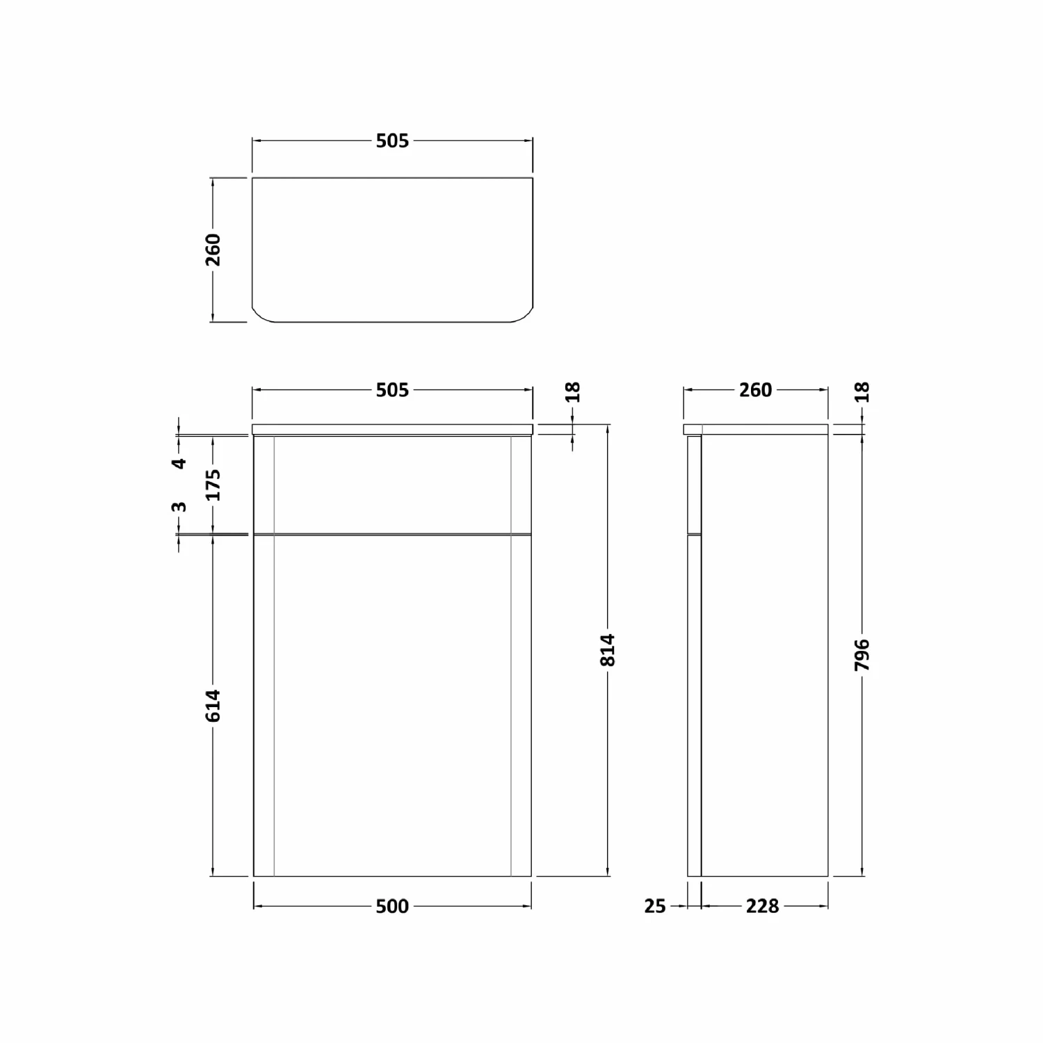 Nuie Core Back To Wall WC Toilet Unit 500mm Wide - Satin Green 3 Nuie Core Back To Wall WC Toilet Unit 500mm Wide - Satin Green